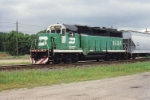 BN 1506 with a christmas painted plow works a local